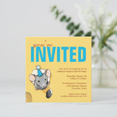 Mouse & Polka Dots Birthday Party-uitnodigingen Kaart (Staand voorkant)
