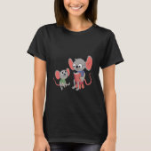 mouse rat reading learning t-shirt (Voorkant)
