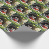 Mouse Reading a Red Book On a Blanket Cadeaupapier (Hoek)