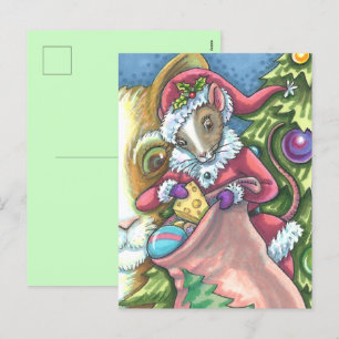 MOUSE SANTA BRENGT GOEDE KATTEN KERSTCADEAUS, Scha Feestdagenkaart