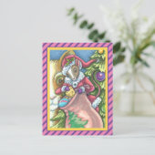 MOUSE SANTA BRENGT GOEDE KATTEN KERSTCADEAUS, Scha Feestdagenkaart (Staand voorkant)