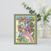 MOUSE SANTA BRENGT GOEDE KATTEN KERSTCADEAUS, Scha Feestdagenkaart (Staand voorkant)