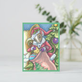 MOUSE SANTA BRENGT GOEDE KATTEN KERSTCADEAUS, Scha Feestdagenkaart (Staand voorkant)