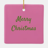 MOUSE SANTA BRENGT GOEDE KATTEN KERSTCADEAUS, Scha Keramisch Ornament (Achterkant)