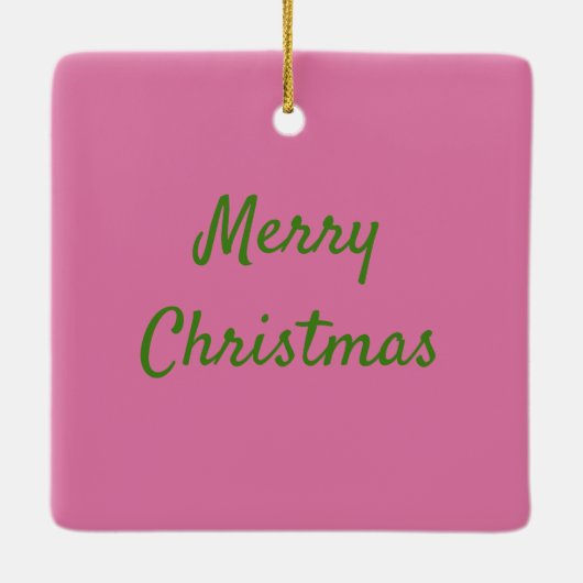 MOUSE SANTA BRENGT GOEDE KATTEN KERSTCADEAUS, Scha Keramisch Ornament (Achterkant)