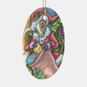 MOUSE SANTA BRENGT GOEDE KATTEN KERSTCADEAUS, Scha Keramisch Ornament (Rechts)