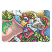 MOUSE SANTA BRENGT GOEDE KATTEN KERSTCADEAUS, Scha Magneet (Horizontaal)