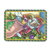 MOUSE SANTA BRENGT GOEDE KATTEN KERSTCADEAUS, Scha Magneet (Horizontaal)