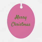 MOUSE SANTA BRENGT GOEDE KATTEN KERSTCADEAUS, Scha Metalen Ornament (Achterkant)