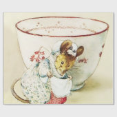 "Mouse Seamstress and Teacup" by Beatrix Potter Cadeaupapier (Vlak)