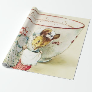 "Mouse Seamstress and Teacup" by Beatrix Potter Cadeaupapier