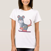 Mouse Skier Ski Winter sports T-shirt (Voorkant)