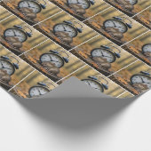 Mouse Sleeping By an Alarm Clock Cadeaupapier (Hoek)