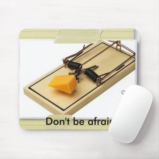 Mouse-Trap-Cheese, wees niet bang Muismat (Met muis)