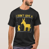 mouse walking a donkey i don't give rats 1 t-shirt (Voorkant)