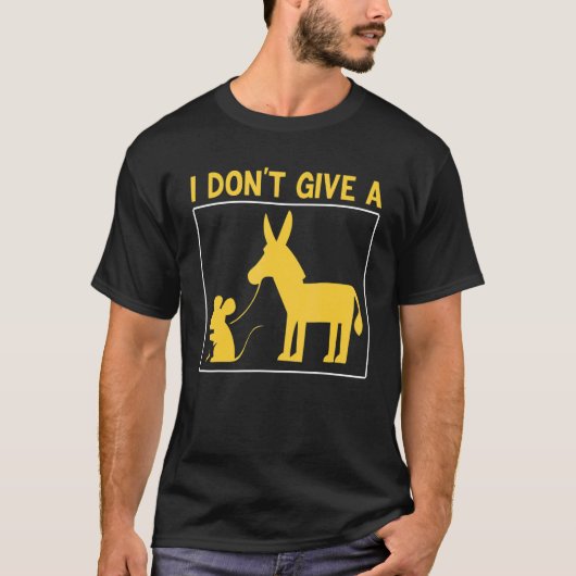 mouse walking a donkey i don't give rats 1 t-shirt (Voorkant)