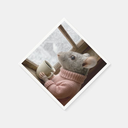 Mouse With a Cup of Coffee Servet (Hoek)