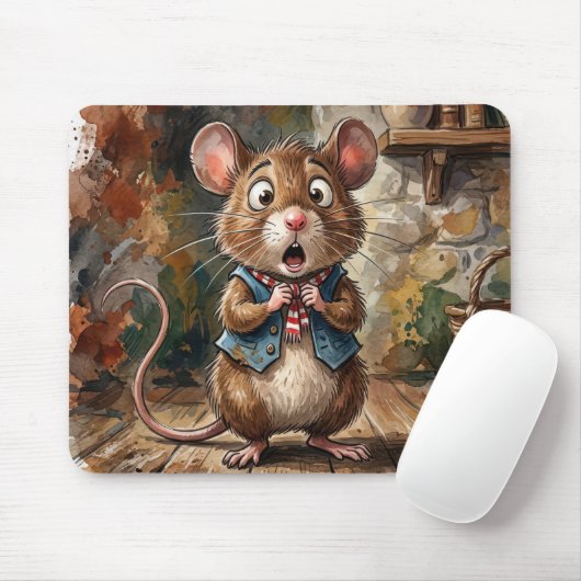 Mouse with a Surprised Look  Muismat (Met muis)