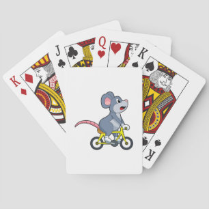 Mouse with Bicycle Pokerkaarten