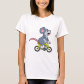 Mouse with Bicycle T-shirt (Voorkant)