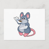 Mouse with Coffee Cup Briefkaart (Voorkant)