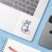 Mouse with Coffee Cup Sticker (Laptop met iPhone)