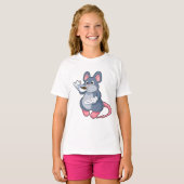 Mouse with Coffee Cup T-shirt (Voorkant volledig)