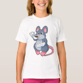 Mouse with Coffee Cup T-shirt (Voorkant)