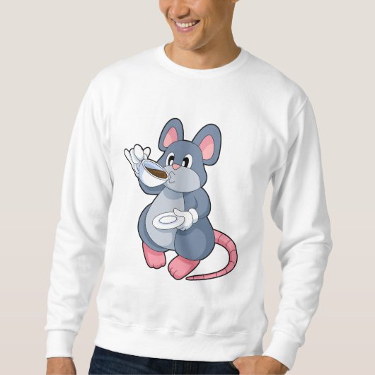 Mouse with Coffee Cup Trui (Voorkant)
