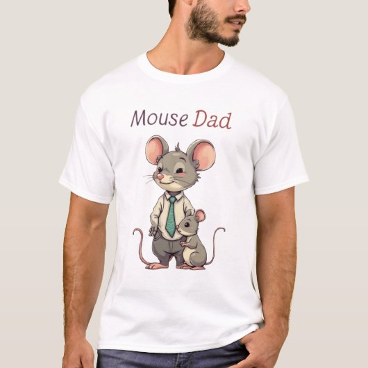 MouseDad – Father’s Day Mouse Pet Lover T-Shirt (Voorkant)