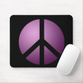 Mousemat Peace, Black en Paars Muismat (Met muis)