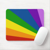 Mousemat Rainbow Stripe Zoom Abstract Design Muismat (Met muis)