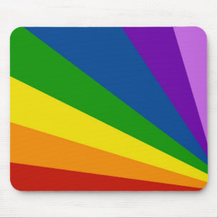 Mousemat Rainbow Stripe Zoom Abstract Design Muismat
