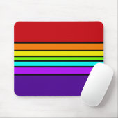 Mousemat regenboogstrips horizontaal optisch vun muismat (Met muis)