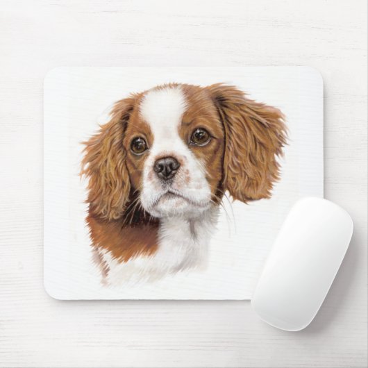 Mousemat : Spaniel van de Cavalier-koning Muismat (Met muis)