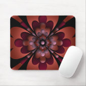Mousemat, Zen Flower, Dark Peach Red Oranje Roze Muismat (Met muis)