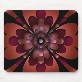 Mousemat, Zen Flower, Dark Peach Red Oranje Roze Muismat