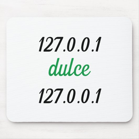 Mousepad 127.0.0.1 dulce 127.0.0.1 muismat (Voorkant)