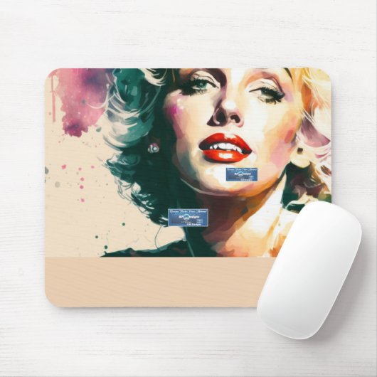 Mousepad 1 Beige (Monroe) RFPMDesigns ©️2024 Muismat (Met muis)