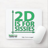 Mousepad - 2D voor dienstreizen Muismat (Met muis)
