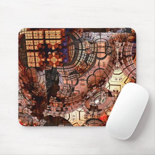 Mousepad 3D Fraktal - Mandelbulb Muismat (Met muis)