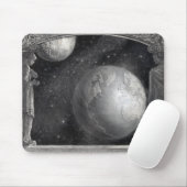 Mousepad "Aarde, Maan en Melkweg" Muismat (Met muis)