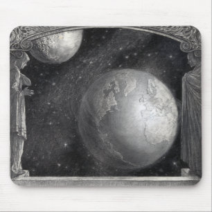 Mousepad "Aarde, Maan en Melkweg" Muismat