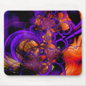 Mousepad Abstract Metaal Paarse Sinaasappel Haak 2 Muismat (Voorkant)