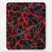 Mousepad, abstract, zwart, rood, grijs muismat (Voorkant)