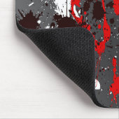 Mousepad, abstract, zwart, rood, grijs, wit muismat (Hoek)