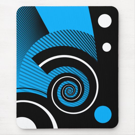 Mousepad, abstract, zwart, zwart muismat (Voorkant)