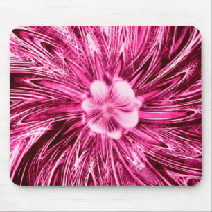 Mousepad Abstracte lijnen Paarse bloem Muismat