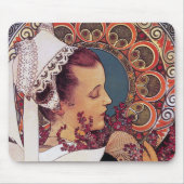 Mousepad: Alphonse Mucha - Art Nouveau Muismat (Voorkant)
