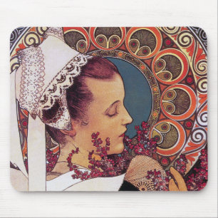 Mousepad: Alphonse Mucha - Art Nouveau Muismat